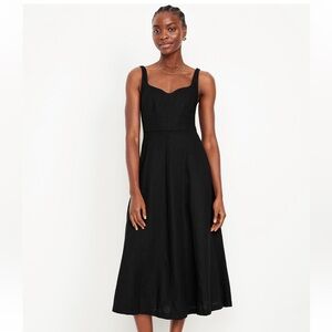 Old Navy Black A-Line Midi Dress